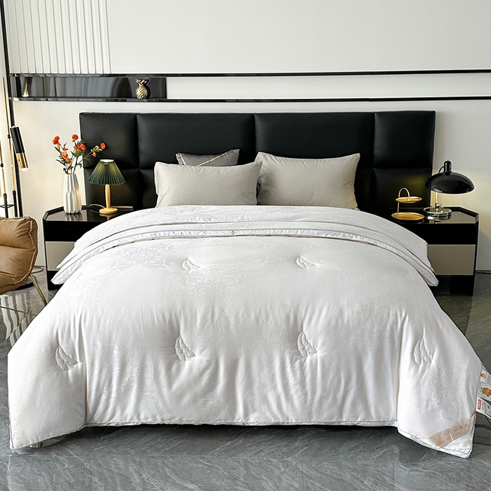 91家纺网 家纺一手货源 找家纺 （总）欧夏家纺 2025秋冬新款长绒棉提花大豆被子母被拉链款二合一被子被芯