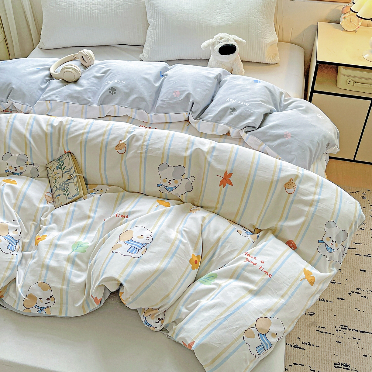 91家纺网 家纺一手货源 找家纺 （总）恩泽家纺 2025新款加厚全棉纯棉印花系列被套单件-单被套