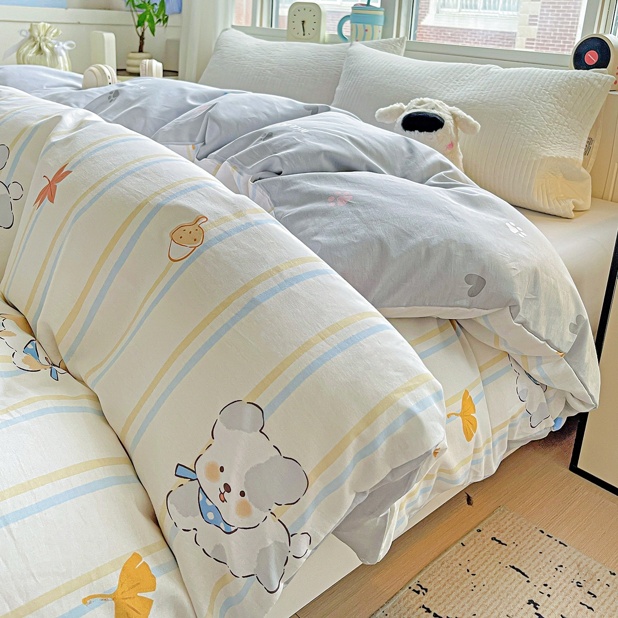 91家纺网 家纺一手货源 找家纺 （总）恩泽家纺 2025新款加厚全棉纯棉印花系列被套单件-单被套