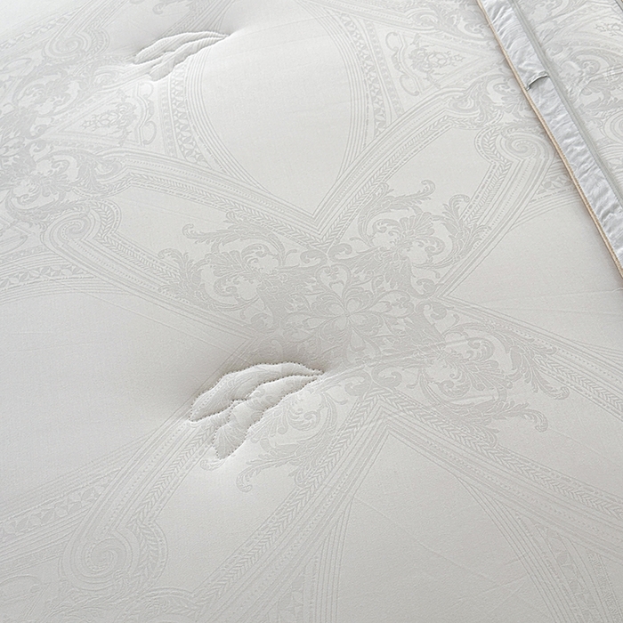 91家纺网 家纺一手货源 找家纺 欧夏家纺 2025秋冬新款长绒棉提花大豆被子母被拉链款二合一被子被芯 爵士白