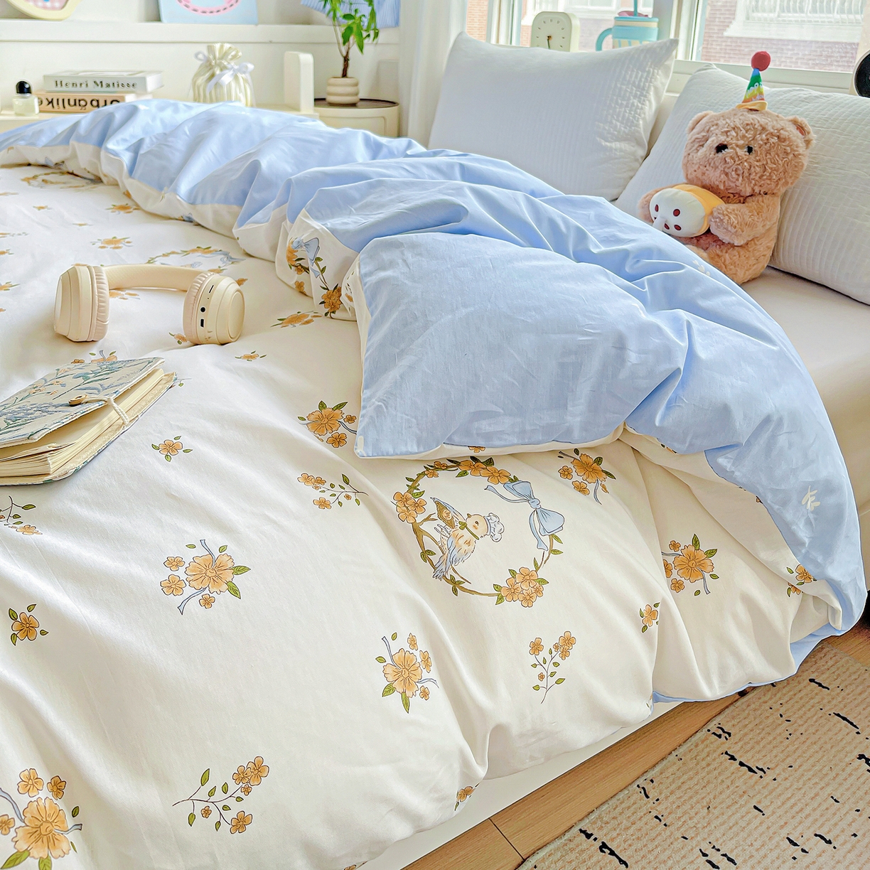 91家纺网 家纺一手货源 找家纺 （总）恩泽家纺 2025新款加厚全棉纯棉印花系列被套单件-单被套