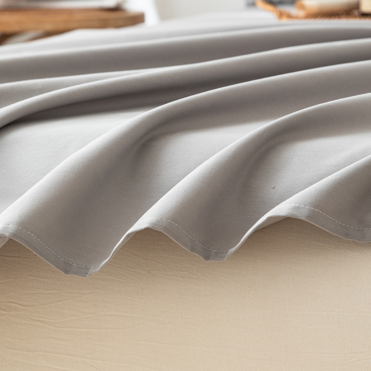 91家纺网 家纺一手货源 找家纺 眠博士 2025新款纯色全棉纯棉磨毛床单单品床单床单单件 磨毛床单-陶瓷浅灰