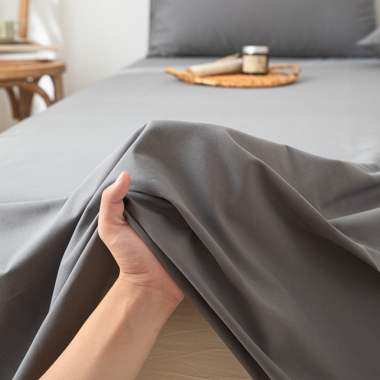 91家纺网 家纺一手货源 找家纺 眠博士 2025新款纯色全棉纯棉磨毛床单单品床单床单单件 磨毛床单-陶瓷深灰