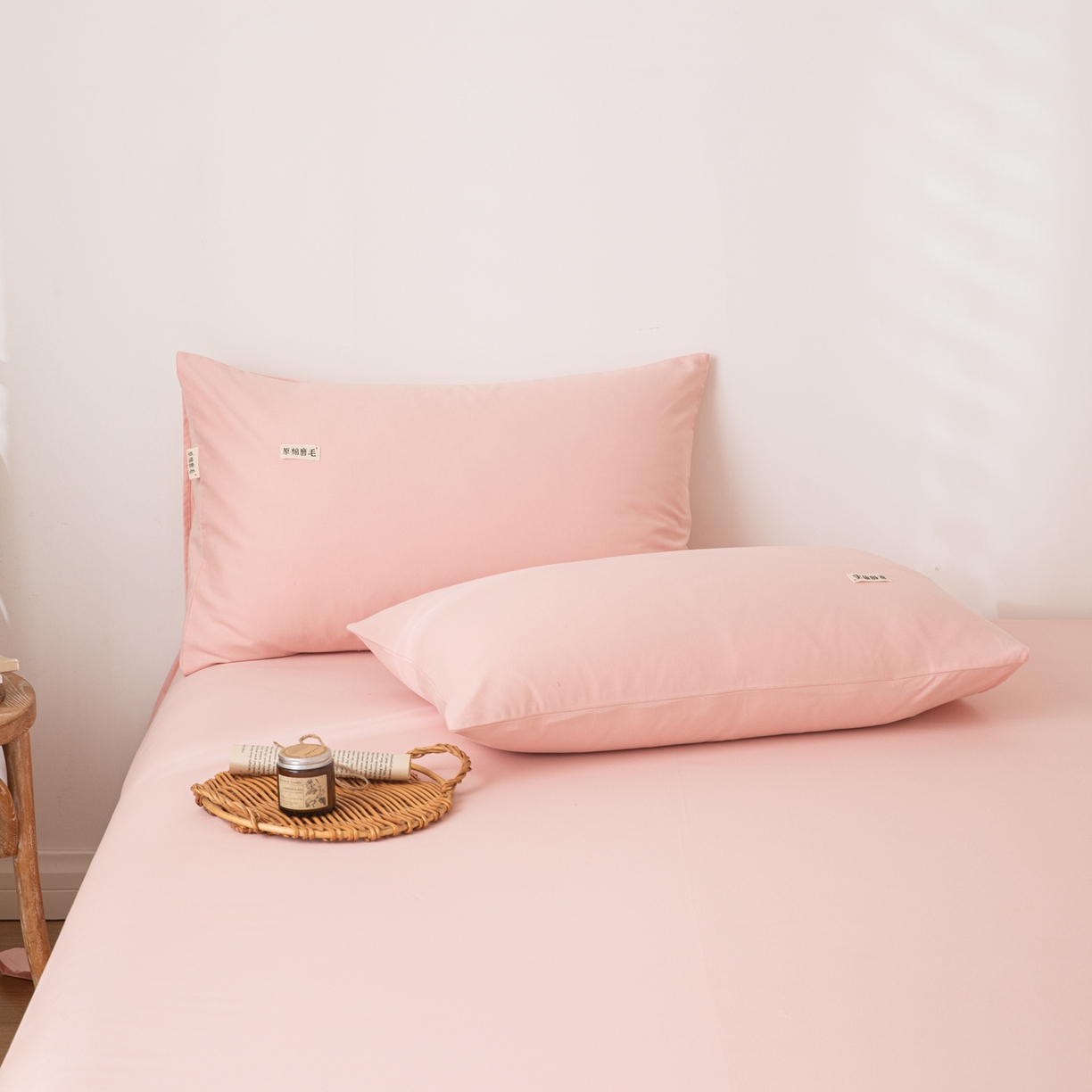 91家纺网 家纺一手货源 找家纺 眠博士 2025新款纯色全棉纯棉磨毛床单单品床单床单单件 磨毛床单-陶瓷粉