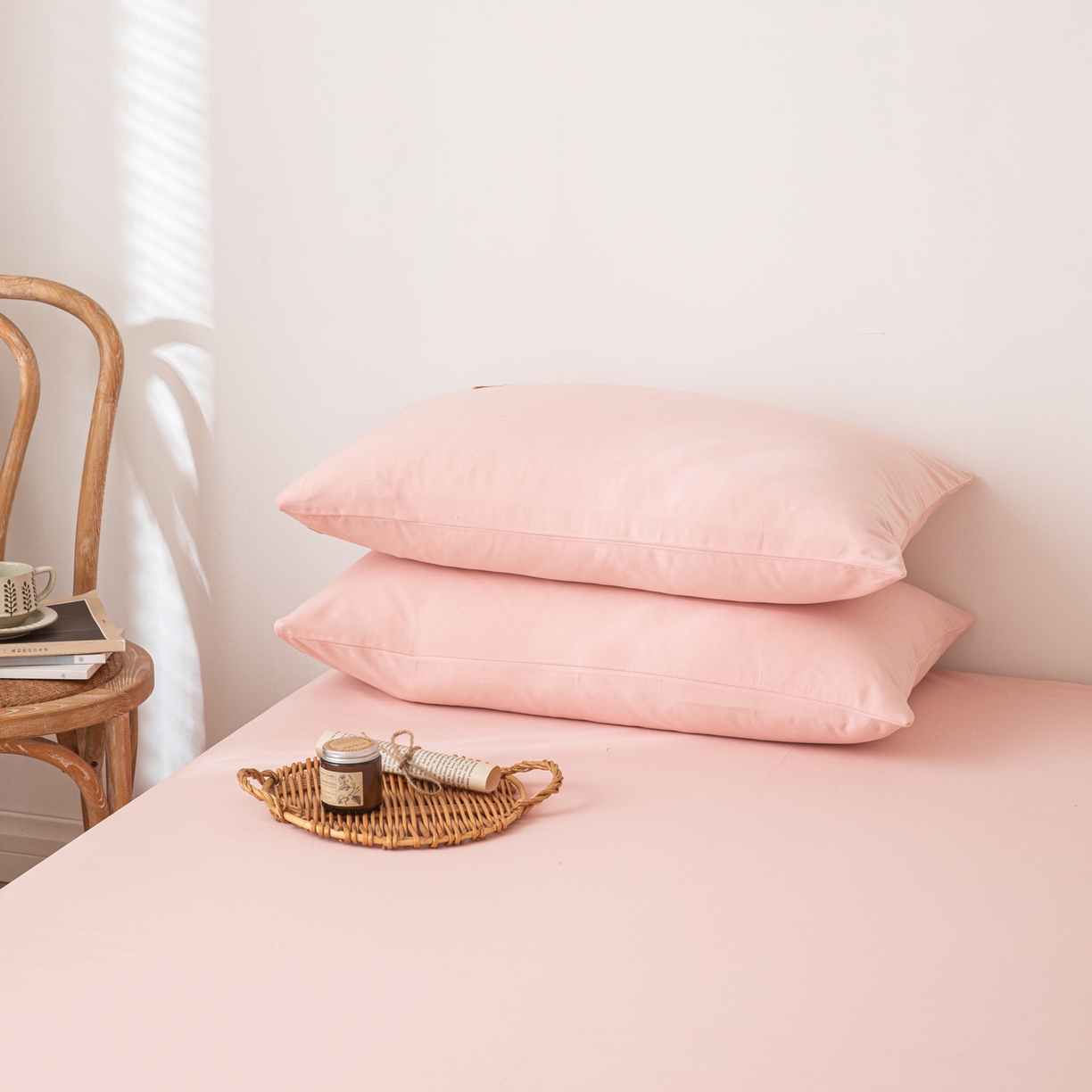 91家纺网 家纺一手货源 找家纺 眠博士 2025新款纯色全棉纯棉磨毛床单单品床单床单单件 磨毛床单-陶瓷粉