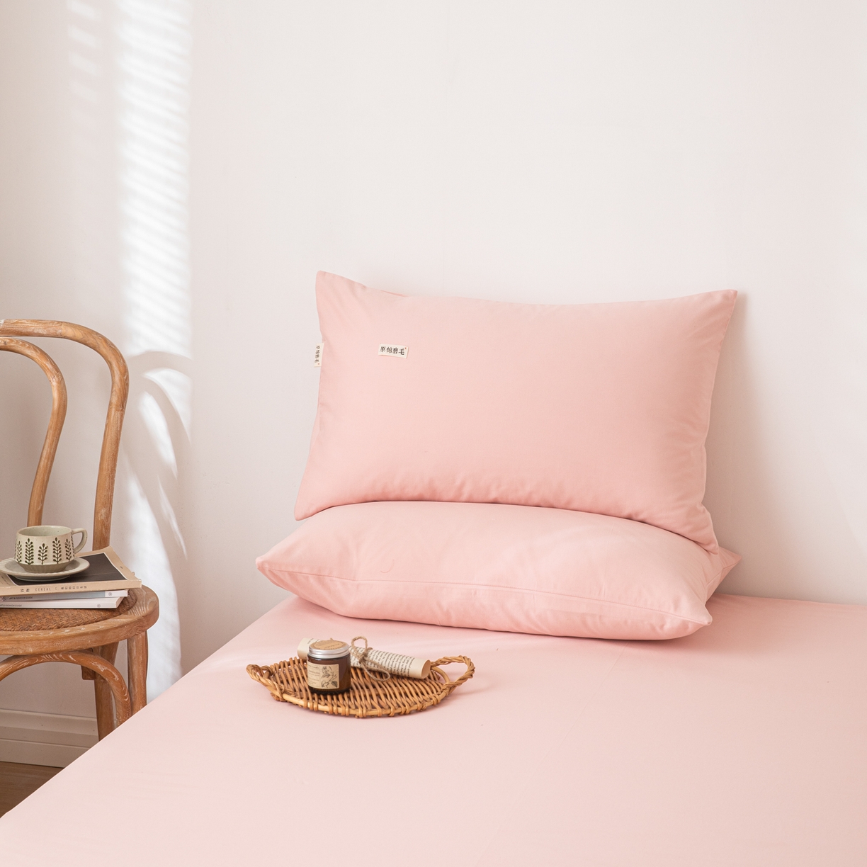 91家纺网 家纺一手货源 找家纺 眠博士 2025新款纯色全棉纯棉磨毛床单单品床单床单单件 磨毛床单-陶瓷粉