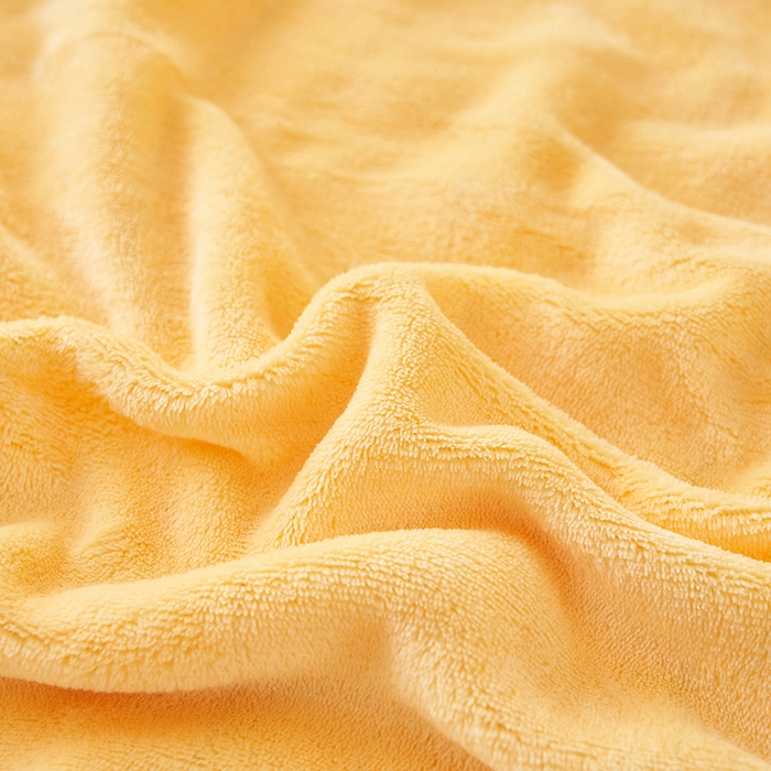 91家纺网 家纺一手货源 找家纺 简爱 2025新款纯色牛奶绒单床笠 柠檬黄