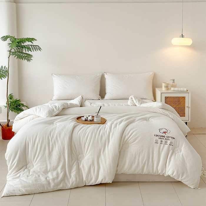 91家纺网 家纺一手货源 找家纺 （总）乐萱家纺2025新款水洗棉棉花被100%新疆棉花被子冬被春秋被夏被垫被空调被