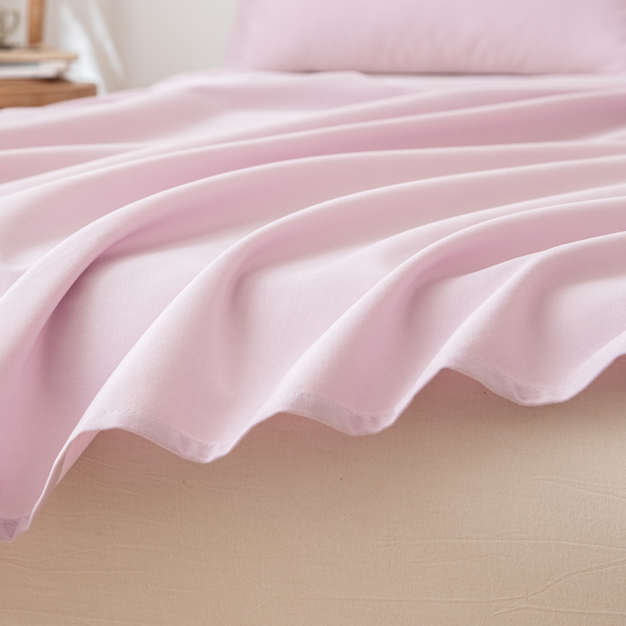 91家纺网 家纺一手货源 找家纺 眠博士 2025新款纯色全棉纯棉磨毛床单单品床单床单单件 磨毛床单-陶瓷紫