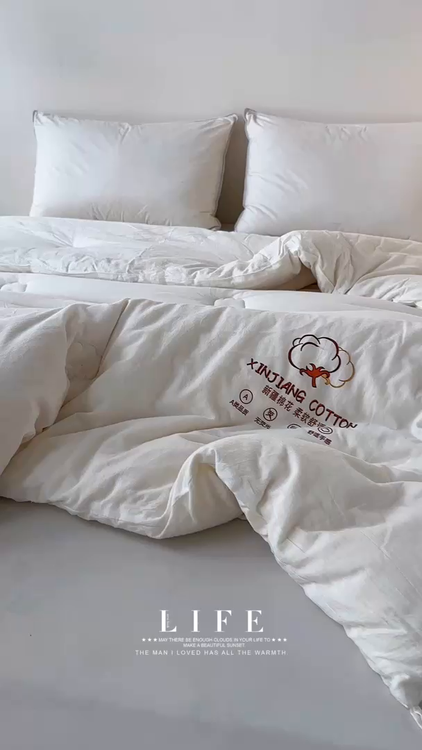 91家纺网 家纺一手货源 找家纺 （总）乐萱家纺2025新款水洗棉棉花被100%新疆棉花被子冬被春秋被夏被垫被空调被