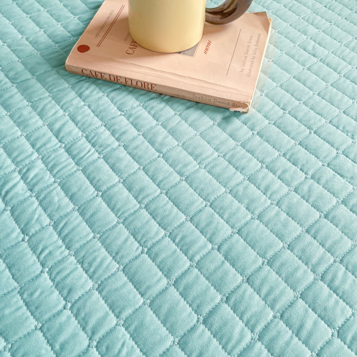 91家纺网 家纺一手货源 找家纺 锦眠床笠 2025新款刺绣床笠-学生图 青春绿