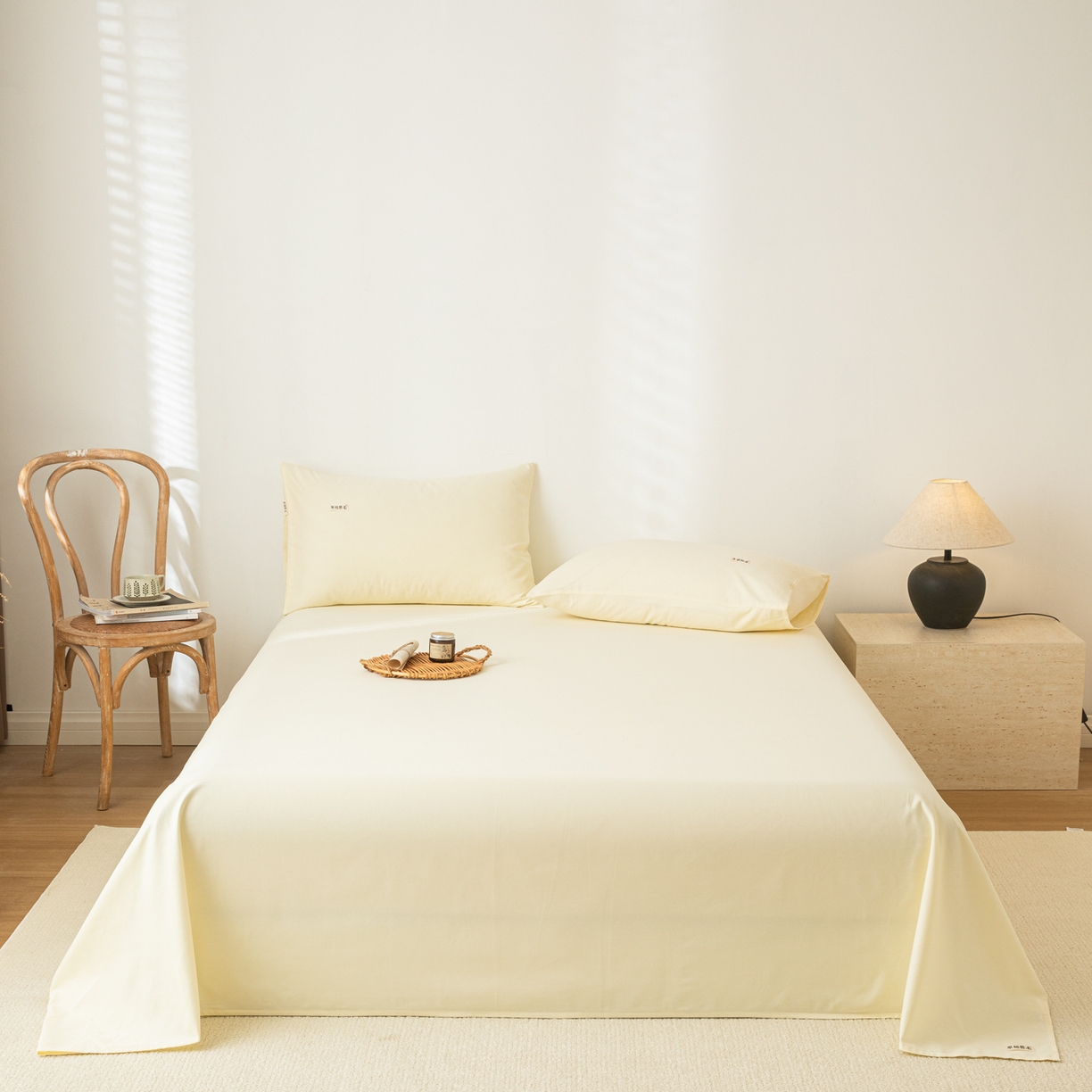 91家纺网 家纺一手货源 找家纺 眠博士 2025新款纯色全棉纯棉磨毛床单单品床单床单单件 磨毛床单-陶瓷奶白