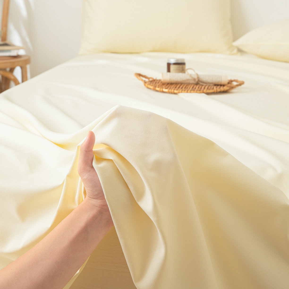 91家纺网 家纺一手货源 找家纺 眠博士 2025新款纯色全棉纯棉磨毛床单单品床单床单单件 磨毛床单-陶瓷奶白