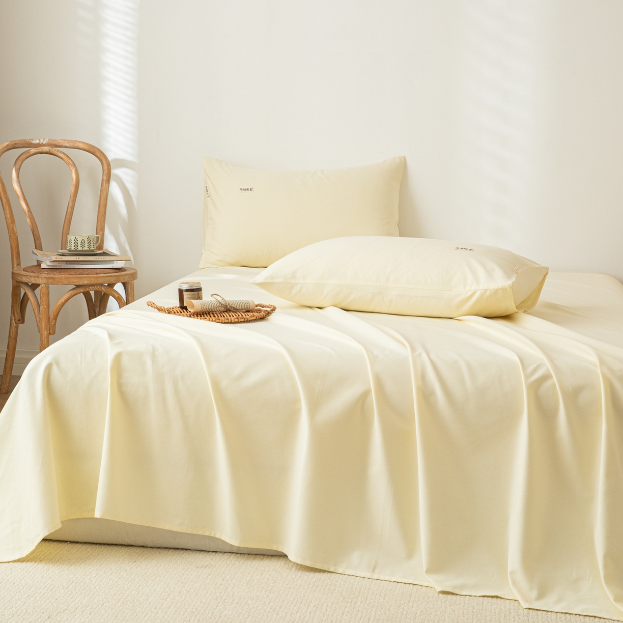 91家纺网 家纺一手货源 找家纺 眠博士 2025新款纯色全棉纯棉磨毛床单单品床单床单单件 磨毛床单-陶瓷奶白