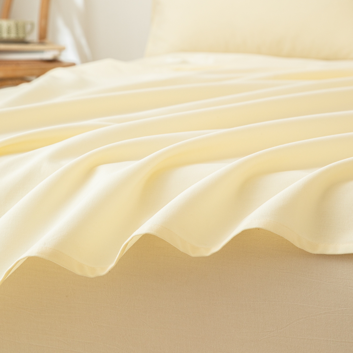 91家纺网 家纺一手货源 找家纺 眠博士 2025新款纯色全棉纯棉磨毛床单单品床单床单单件 磨毛床单-陶瓷奶白