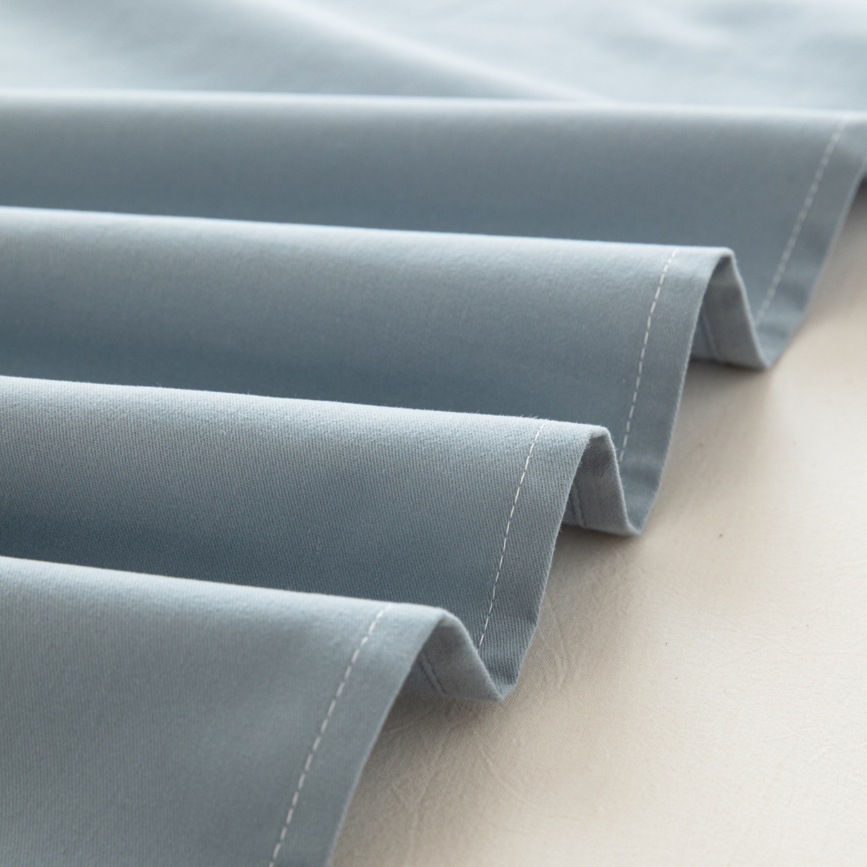 91家纺网 家纺一手货源 找家纺 眠博士 2025新款纯色全棉纯棉磨毛床单单品床单床单单件 磨毛床单-陶瓷浅蓝