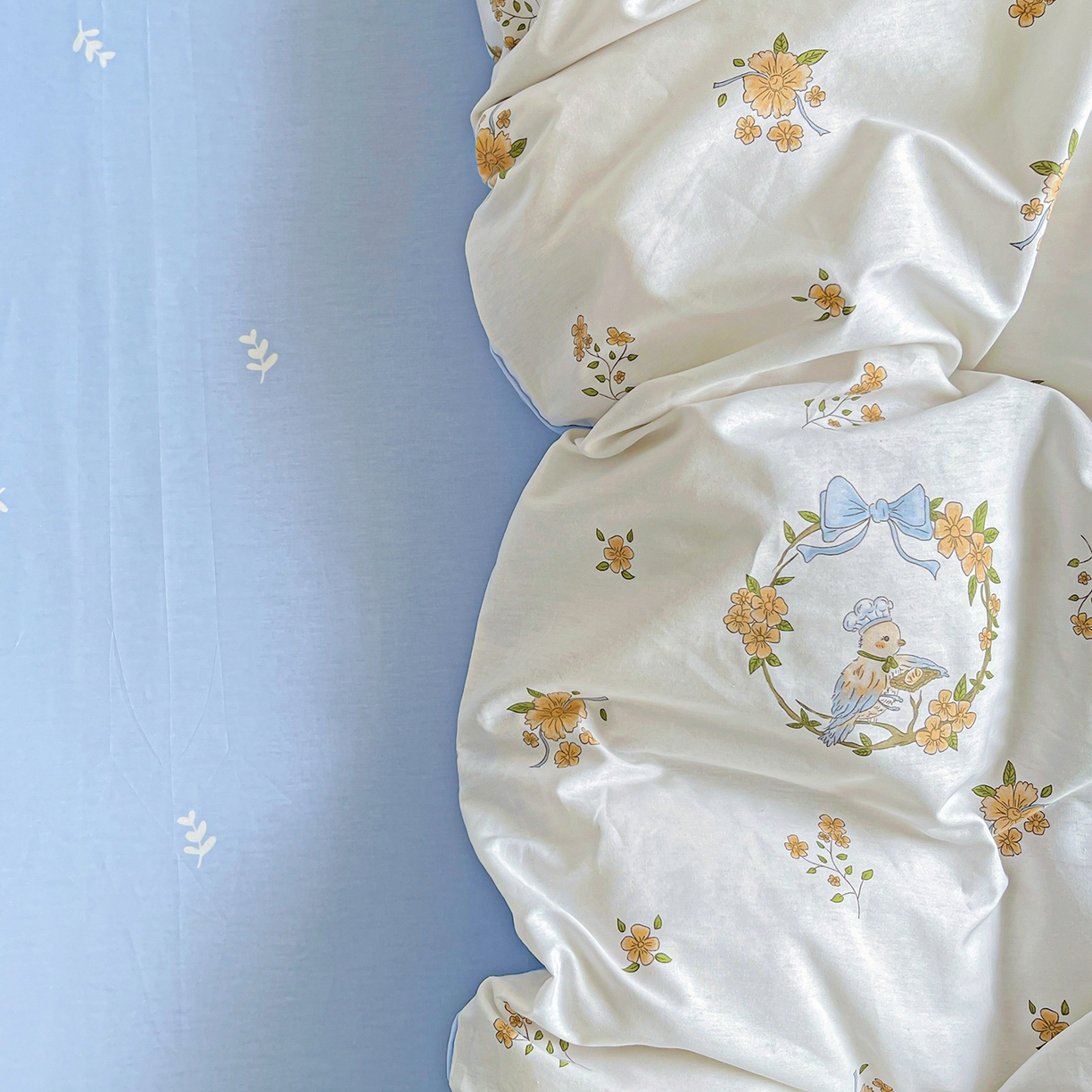 91家纺网 家纺一手货源 找家纺 恩泽家纺 2025新款加厚全棉纯棉印花系列被套单件-单被套 花香梦境