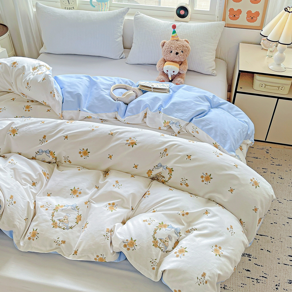 91家纺网 家纺一手货源 找家纺 恩泽家纺 2025新款加厚全棉纯棉印花系列被套单件-单被套 花香梦境