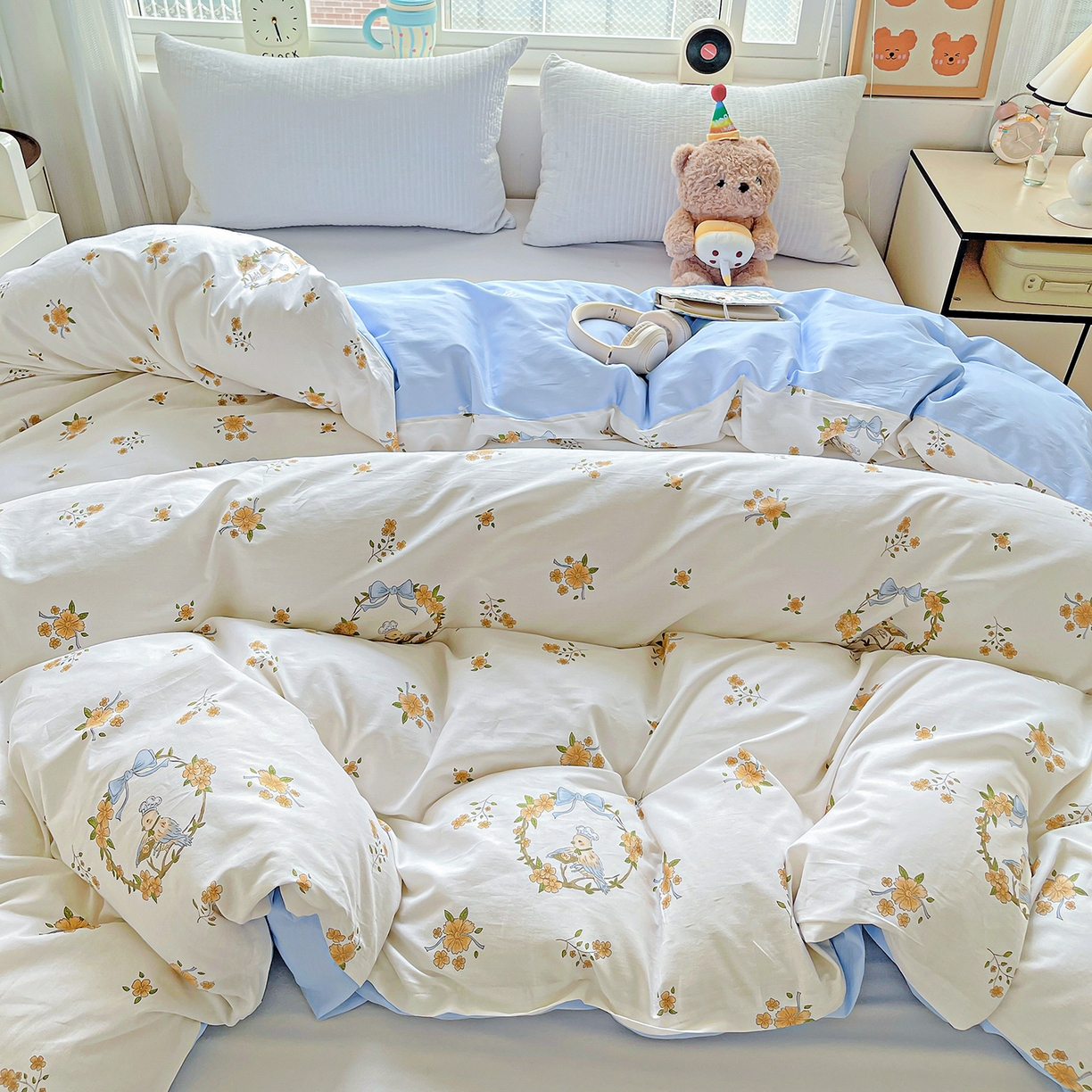 91家纺网 家纺一手货源 找家纺 恩泽家纺 2025新款加厚全棉纯棉印花系列被套单件-单被套 花香梦境