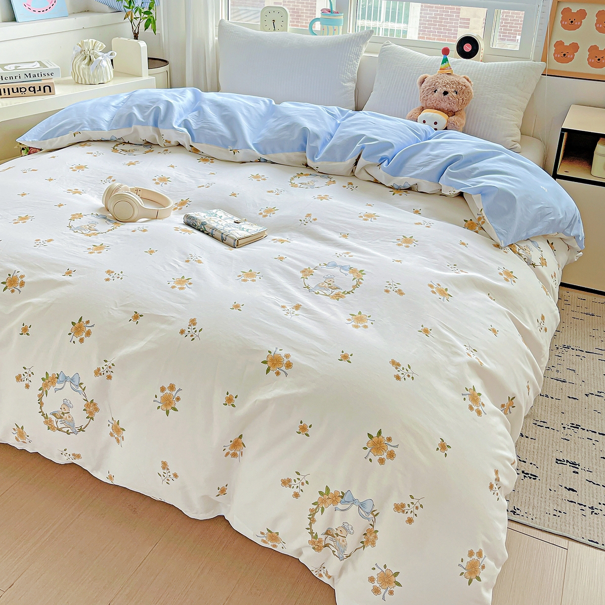 91家纺网 家纺一手货源 找家纺 恩泽家纺 2025新款加厚全棉纯棉印花系列被套单件-单被套 花香梦境