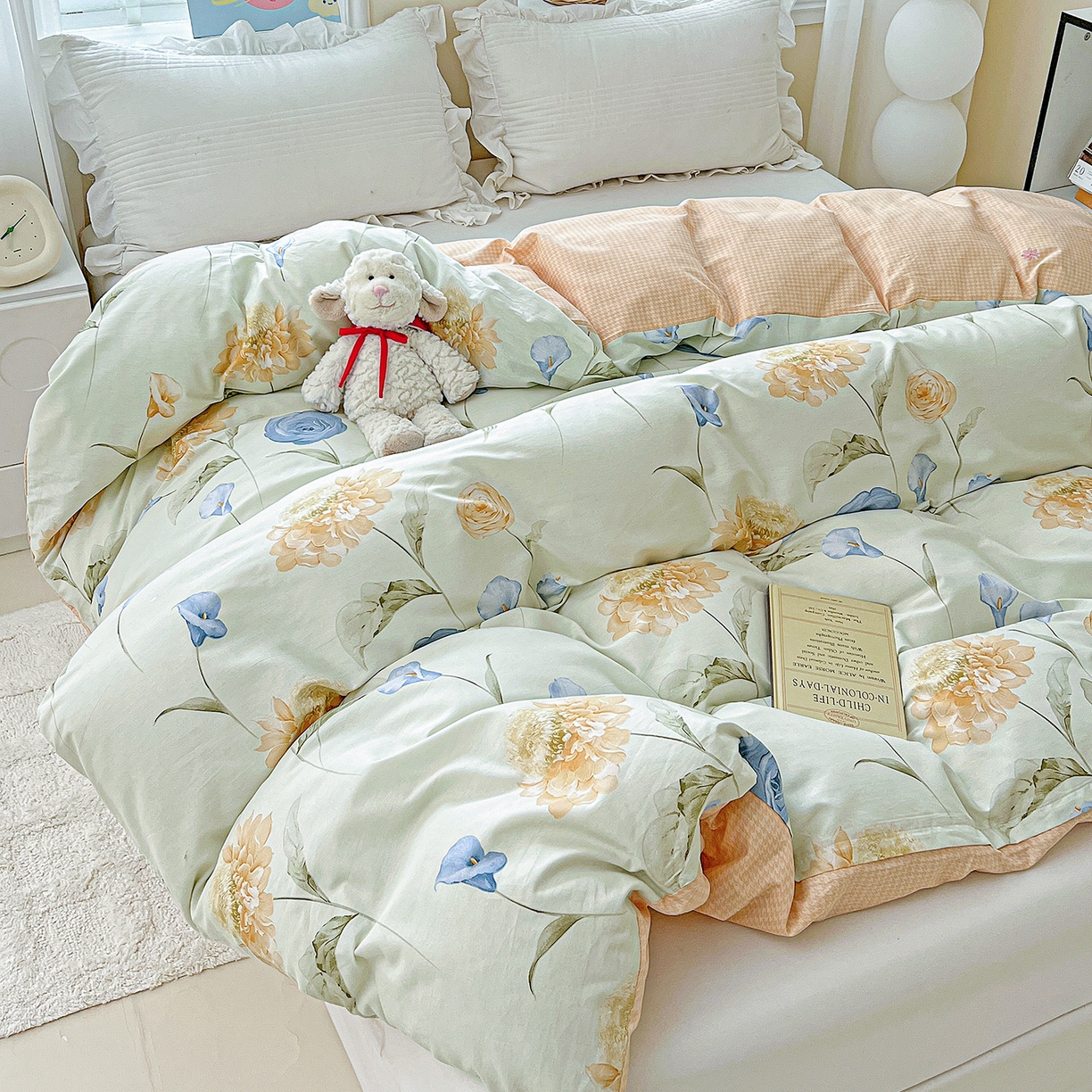 91家纺网 家纺一手货源 找家纺 恩泽家纺 2025新款加厚全棉纯棉印花系列被套单件-单被套 锦花缘