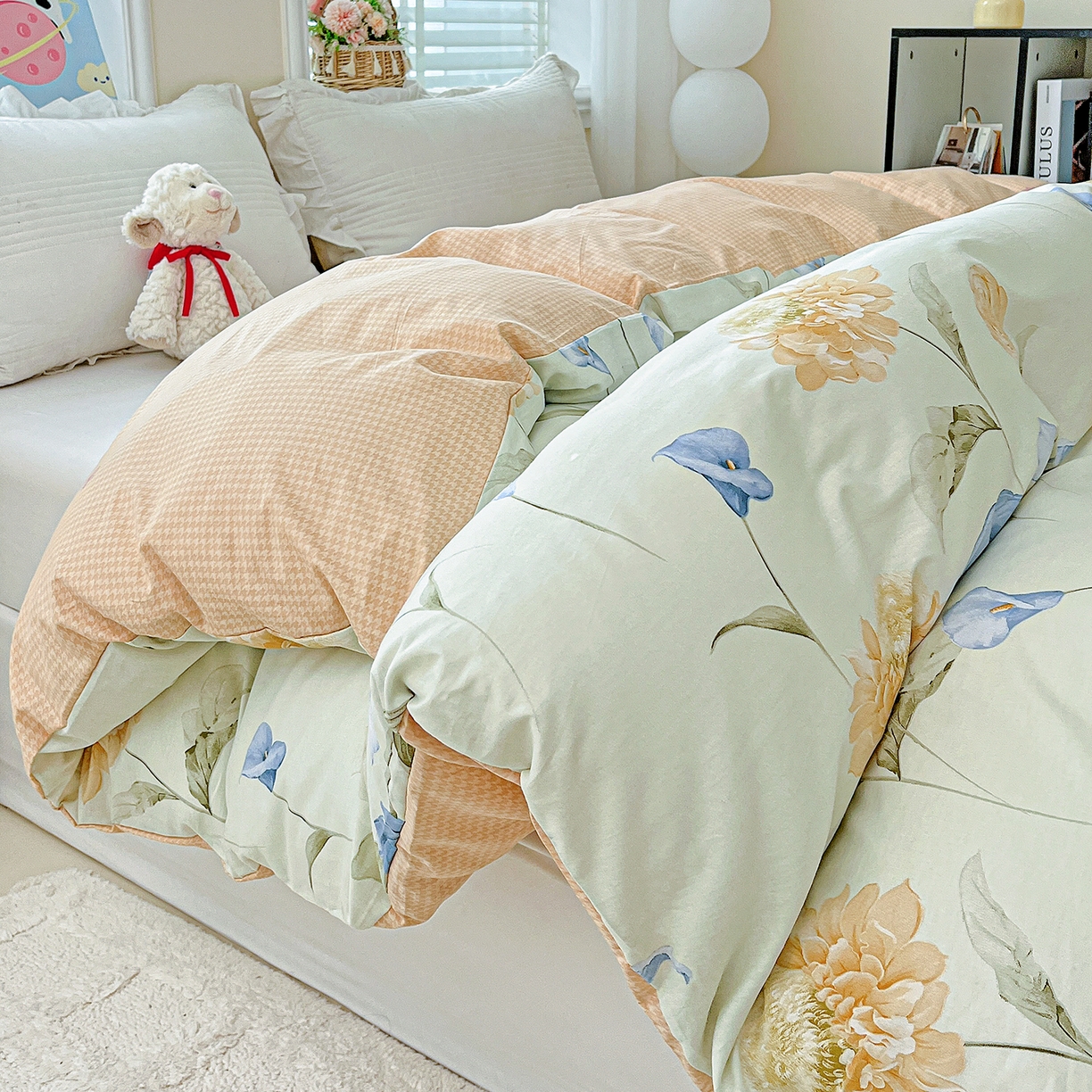 91家纺网 家纺一手货源 找家纺 恩泽家纺 2025新款加厚全棉纯棉印花系列被套单件-单被套 锦花缘