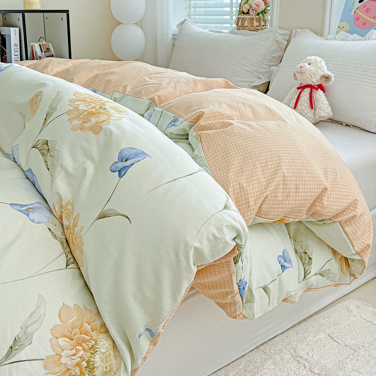 91家纺网 家纺一手货源 找家纺 恩泽家纺 2025新款加厚全棉纯棉印花系列被套单件-单被套 锦花缘