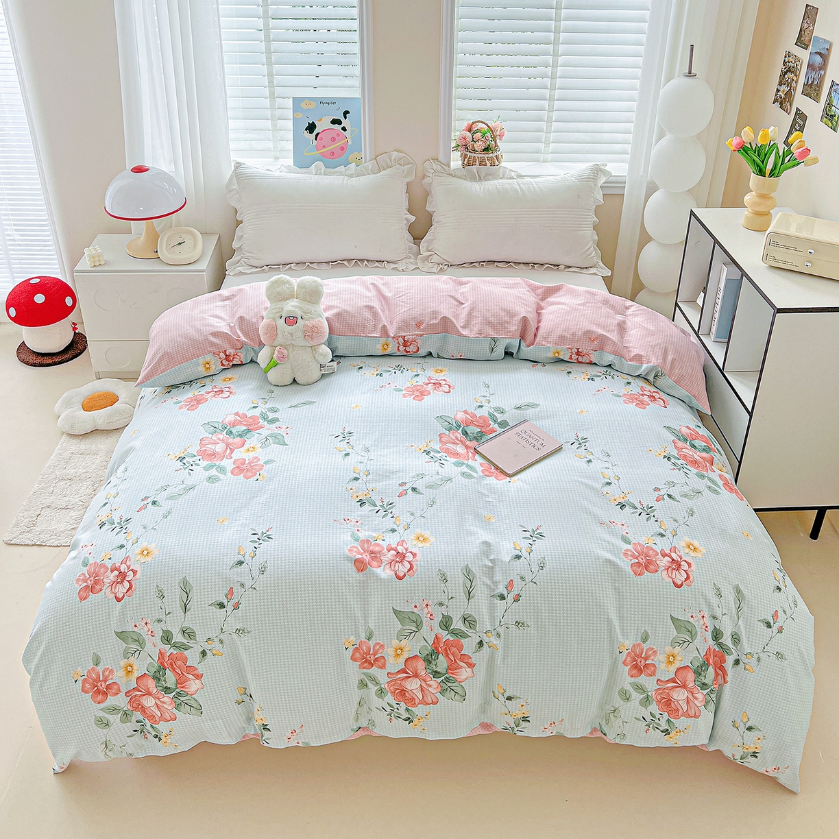 91家纺网 家纺一手货源 找家纺 恩泽家纺 2025新款加厚全棉纯棉印花系列被套单件-单被套 洛川花海