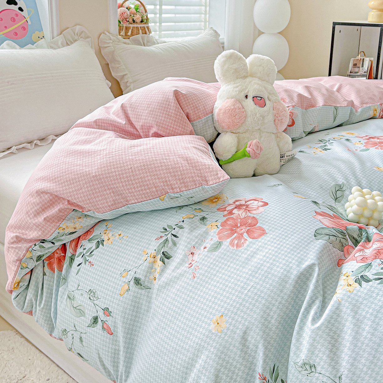 91家纺网 家纺一手货源 找家纺 恩泽家纺 2025新款加厚全棉纯棉印花系列被套单件-单被套 洛川花海