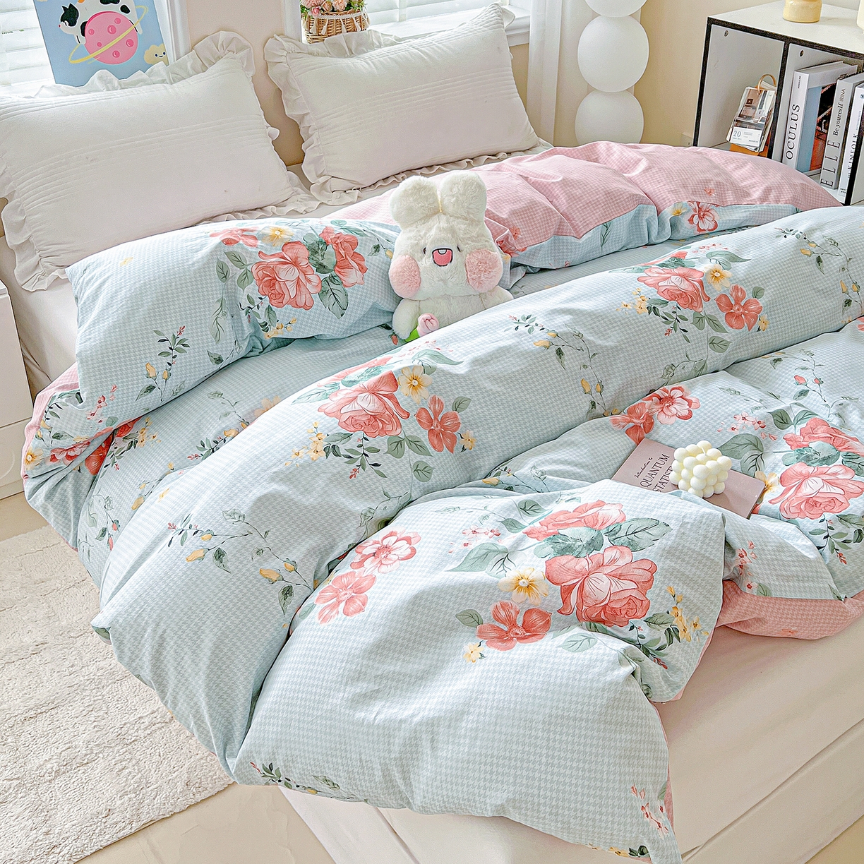 91家纺网 家纺一手货源 找家纺 恩泽家纺 2025新款加厚全棉纯棉印花系列被套单件-单被套 洛川花海