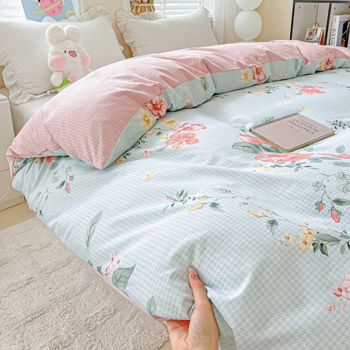 91家纺网 家纺一手货源 找家纺 恩泽家纺 2025新款加厚全棉纯棉印花系列被套单件-单被套 洛川花海