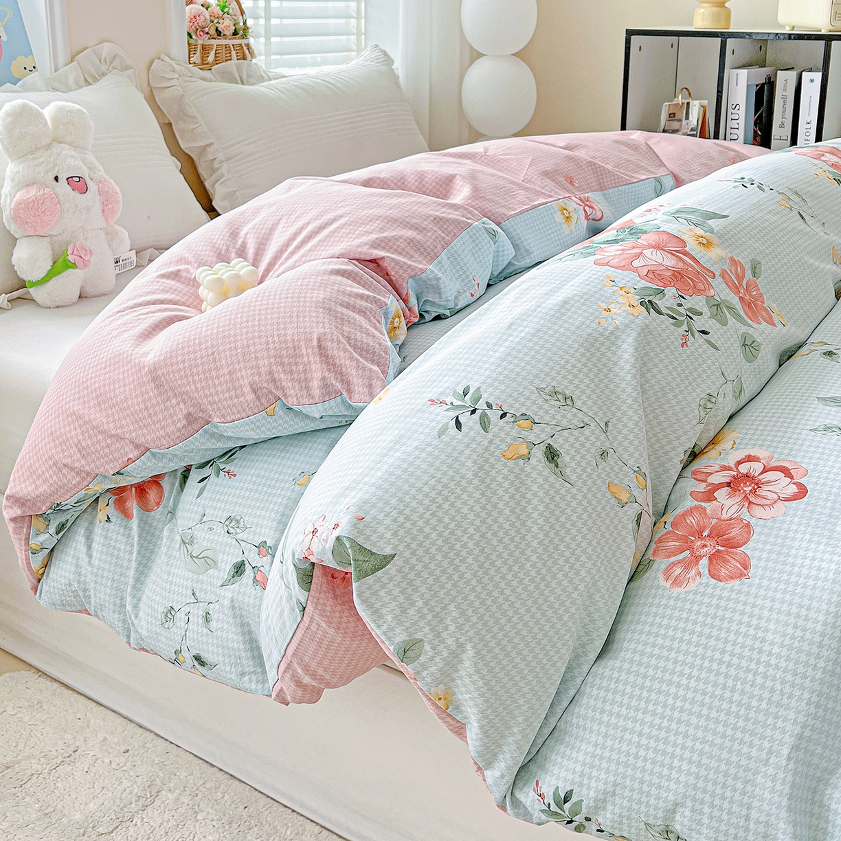 91家纺网 家纺一手货源 找家纺 恩泽家纺 2025新款加厚全棉纯棉印花系列被套单件-单被套 洛川花海