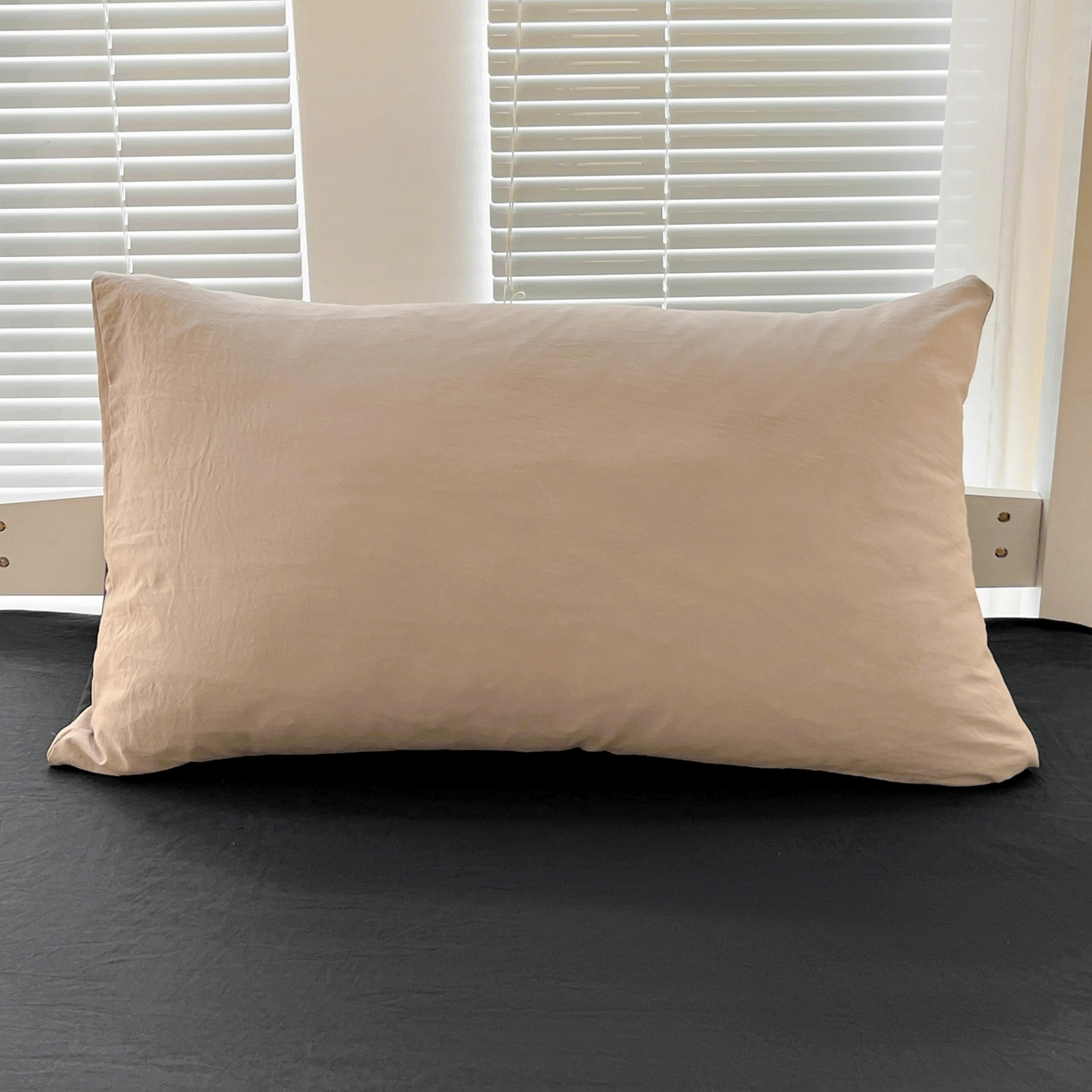 91家纺网 家纺一手货源 找家纺 纽缦家纺 2025新款纯色双拼水洗亲柔棉三件套宿舍三件套上下铺三件套 纯色双拼-卡深灰