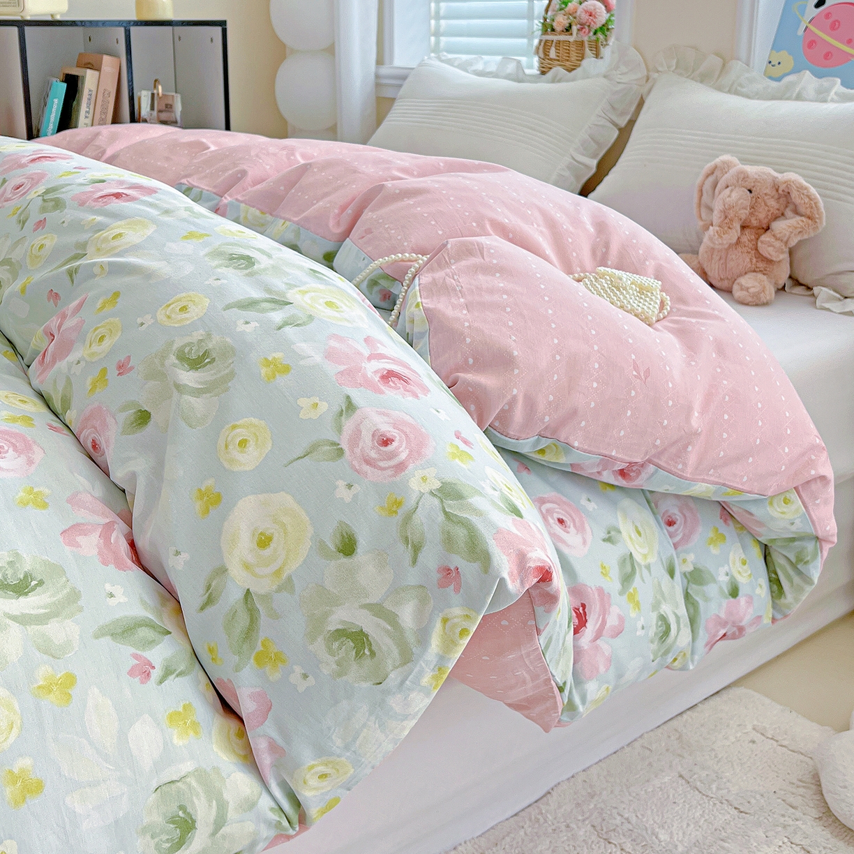 91家纺网 家纺一手货源 找家纺 恩泽家纺 2025新款加厚全棉纯棉印花系列被套单件-单被套 满园芬芳