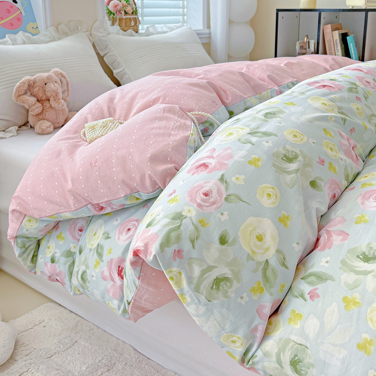 91家纺网 家纺一手货源 找家纺 恩泽家纺 2025新款加厚全棉纯棉印花系列被套单件-单被套 满园芬芳