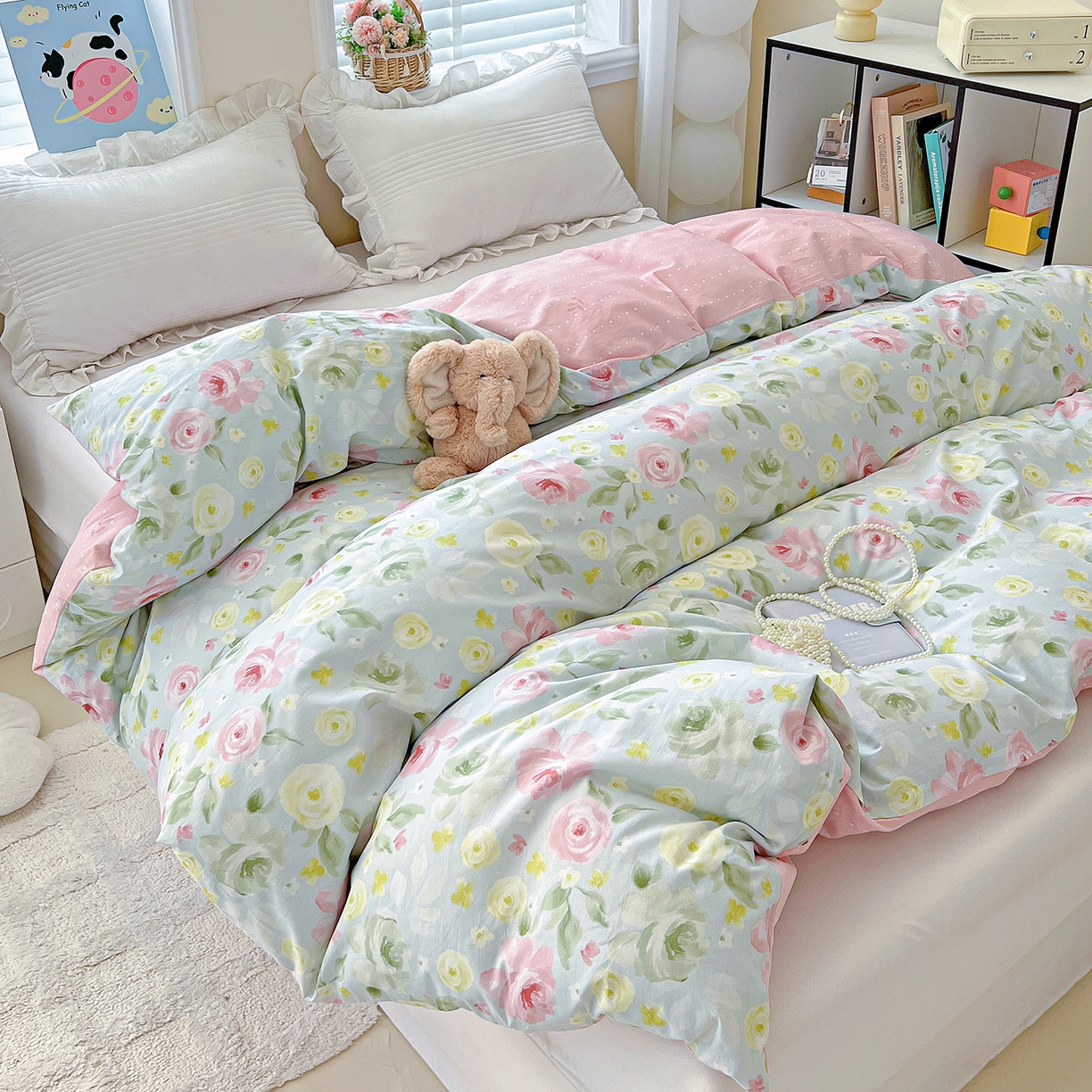 91家纺网 家纺一手货源 找家纺 恩泽家纺 2025新款加厚全棉纯棉印花系列被套单件-单被套 满园芬芳