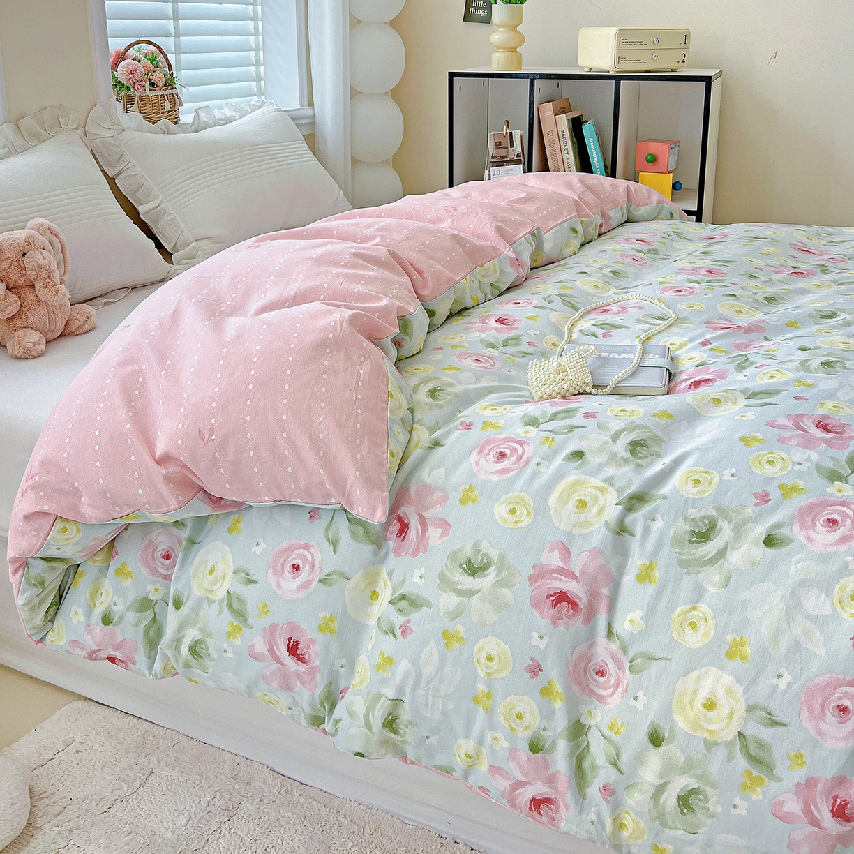 91家纺网 家纺一手货源 找家纺 恩泽家纺 2025新款加厚全棉纯棉印花系列被套单件-单被套 满园芬芳