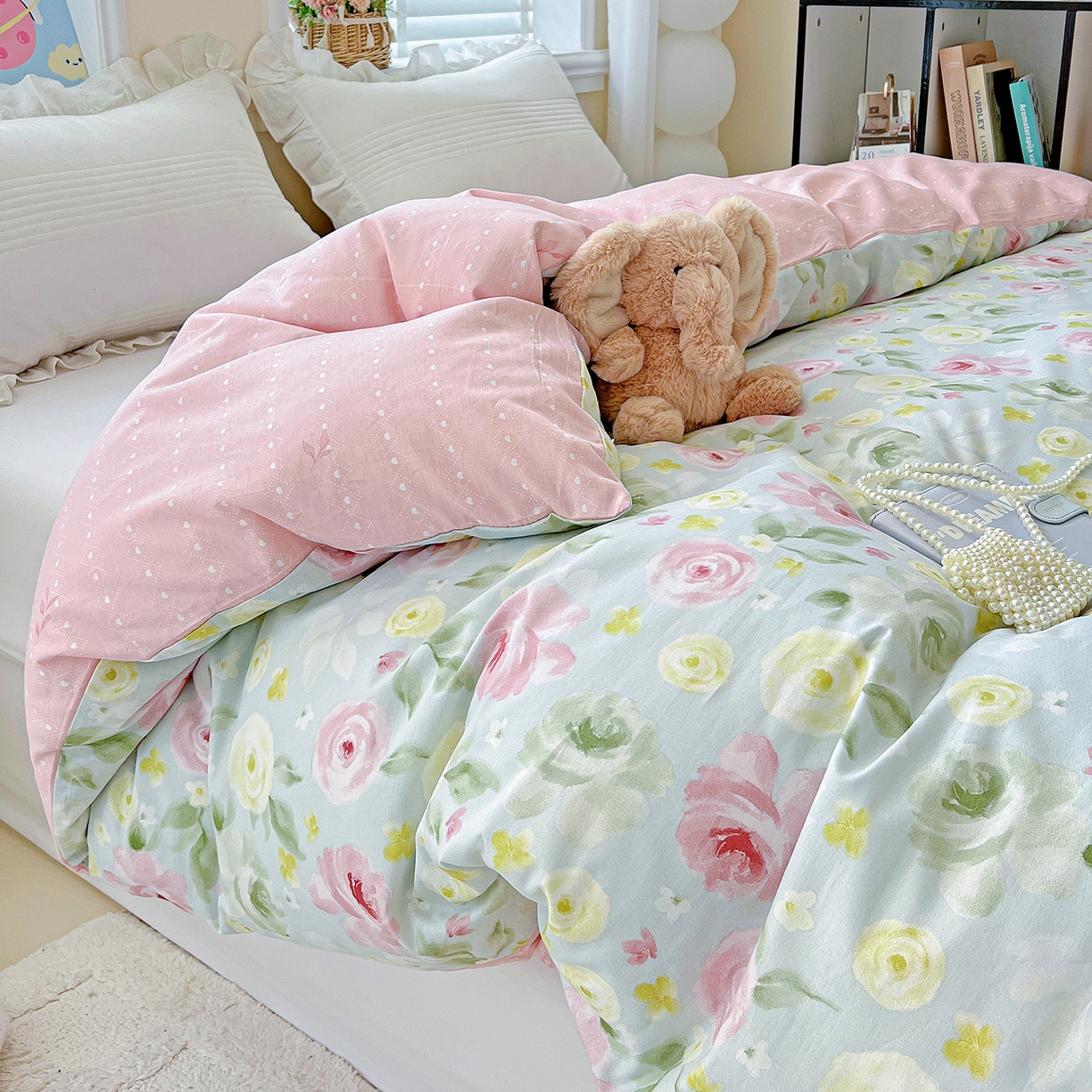 91家纺网 家纺一手货源 找家纺 恩泽家纺 2025新款加厚全棉纯棉印花系列被套单件-单被套 满园芬芳