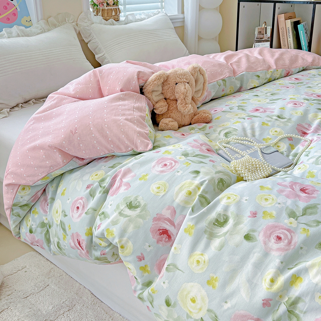 91家纺网 家纺一手货源 找家纺 恩泽家纺 2025新款加厚全棉纯棉印花系列被套单件-单被套 满园芬芳