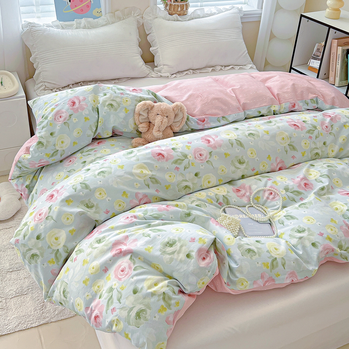 91家纺网 家纺一手货源 找家纺 恩泽家纺 2025新款加厚全棉纯棉印花系列被套单件-单被套 满园芬芳