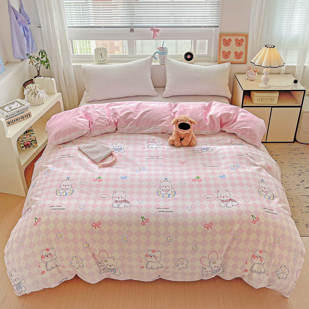 91家纺网 家纺一手货源 找家纺 恩泽家纺 2025新款加厚全棉纯棉印花系列被套单件-单被套 萌宠世界