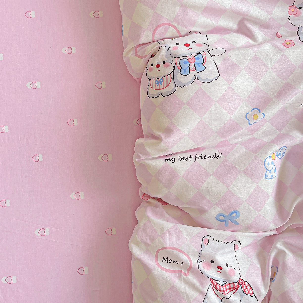 91家纺网 家纺一手货源 找家纺 恩泽家纺 2025新款加厚全棉纯棉印花系列被套单件-单被套 萌宠世界