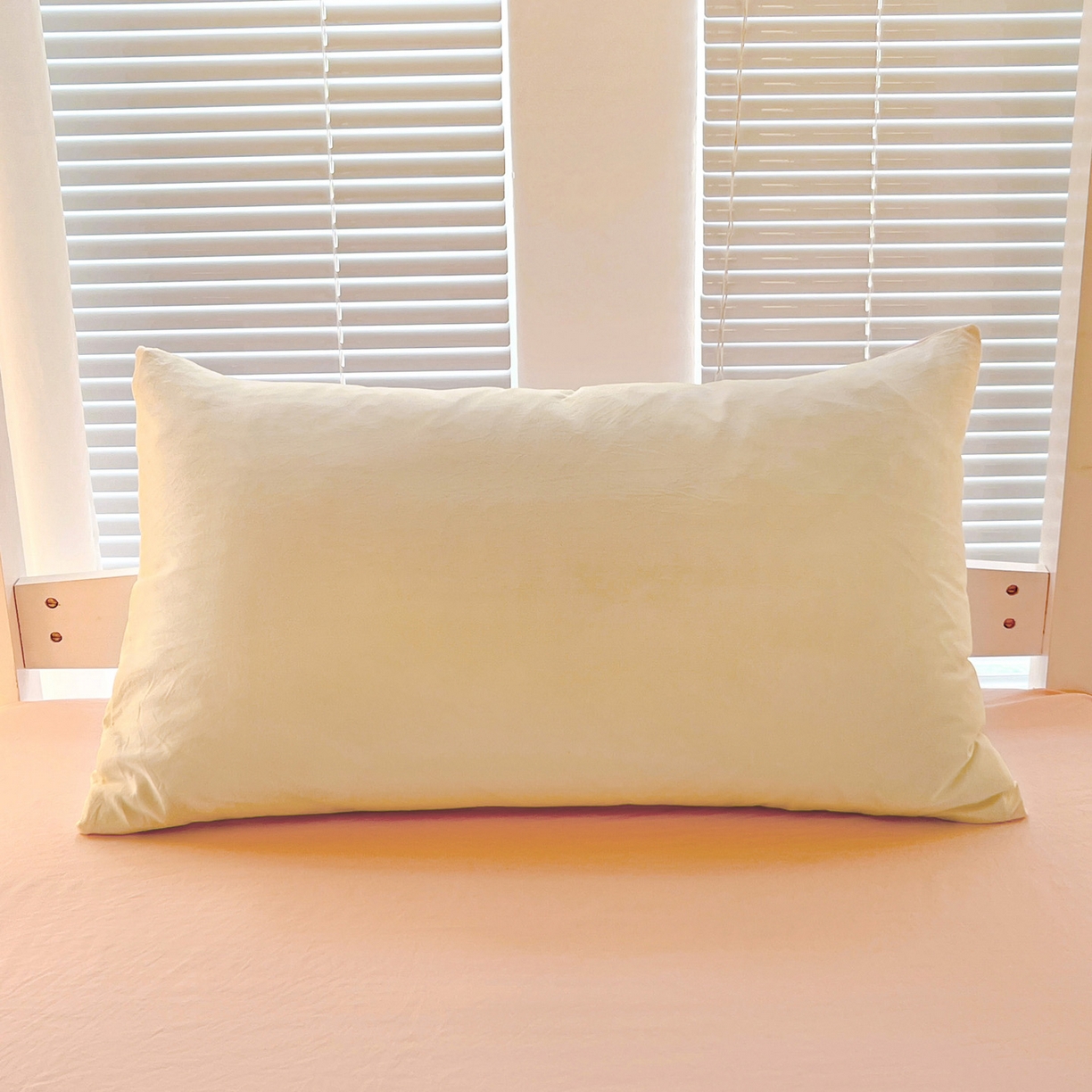 91家纺网 家纺一手货源 找家纺 纽缦家纺 2025新款纯色双拼水洗亲柔棉三件套宿舍三件套上下铺三件套 纯色双拼-柠檬粉