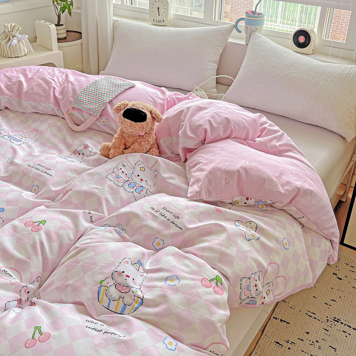 91家纺网 家纺一手货源 找家纺 恩泽家纺 2025新款加厚全棉纯棉印花系列被套单件-单被套 萌宠世界