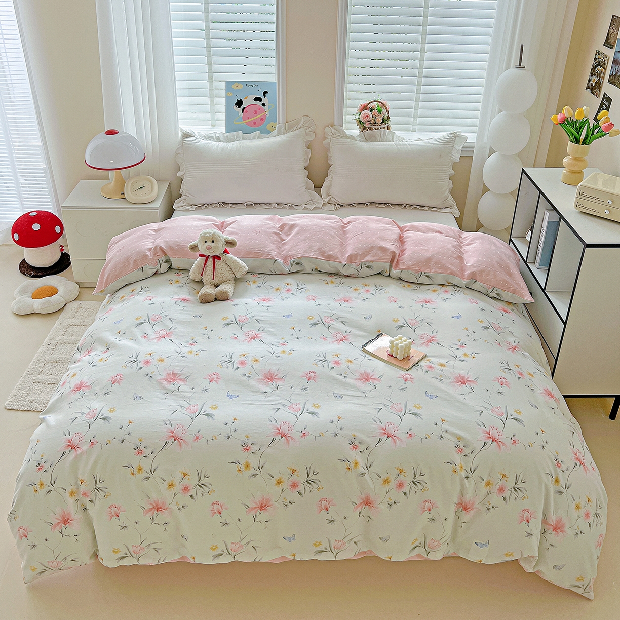 91家纺网 家纺一手货源 找家纺 恩泽家纺 2025新款加厚全棉纯棉印花系列被套单件-单被套 沐春风