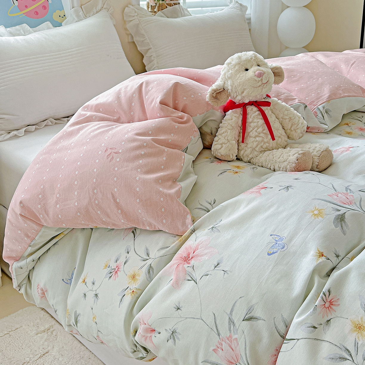 91家纺网 家纺一手货源 找家纺 恩泽家纺 2025新款加厚全棉纯棉印花系列被套单件-单被套 沐春风