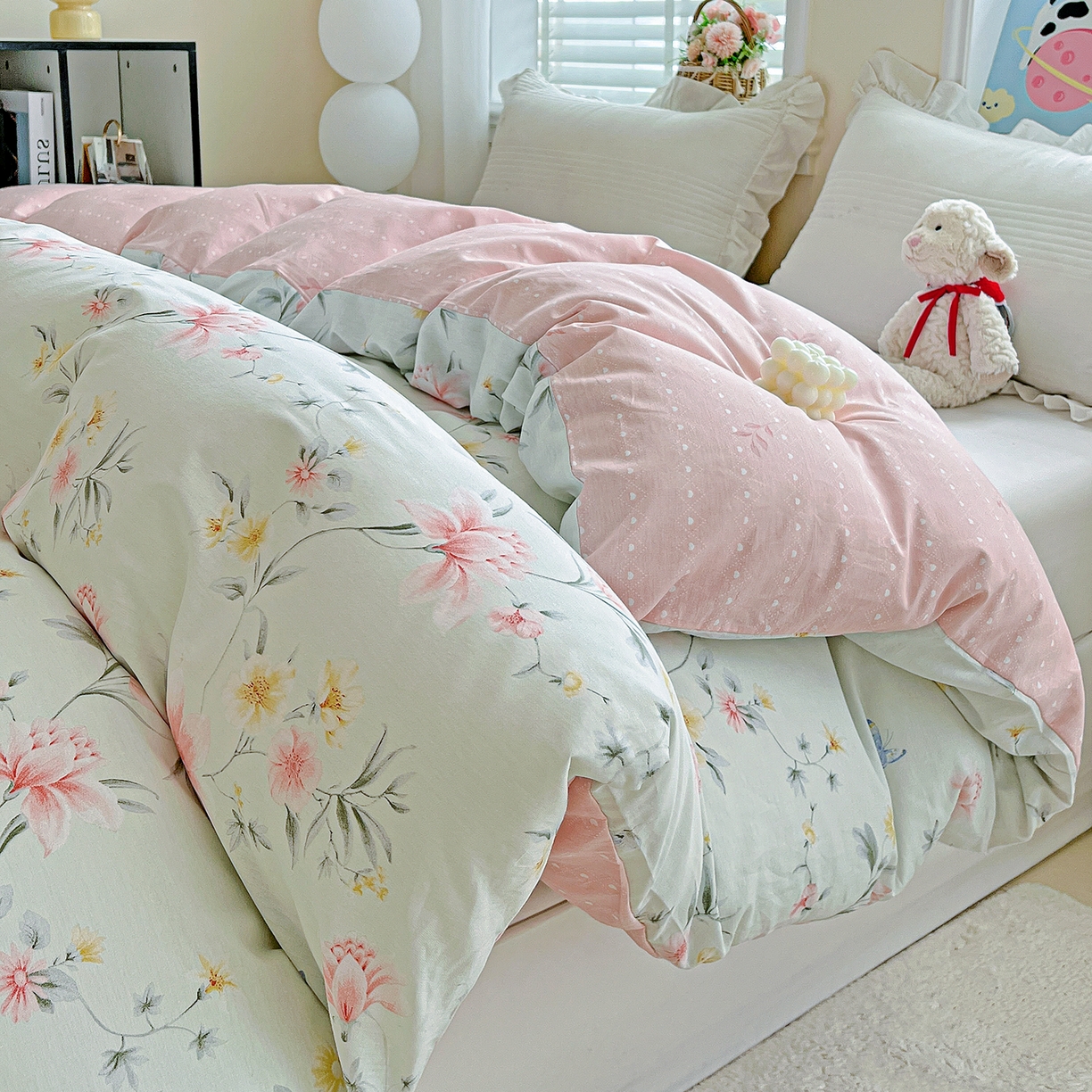 91家纺网 家纺一手货源 找家纺 恩泽家纺 2025新款加厚全棉纯棉印花系列被套单件-单被套 沐春风