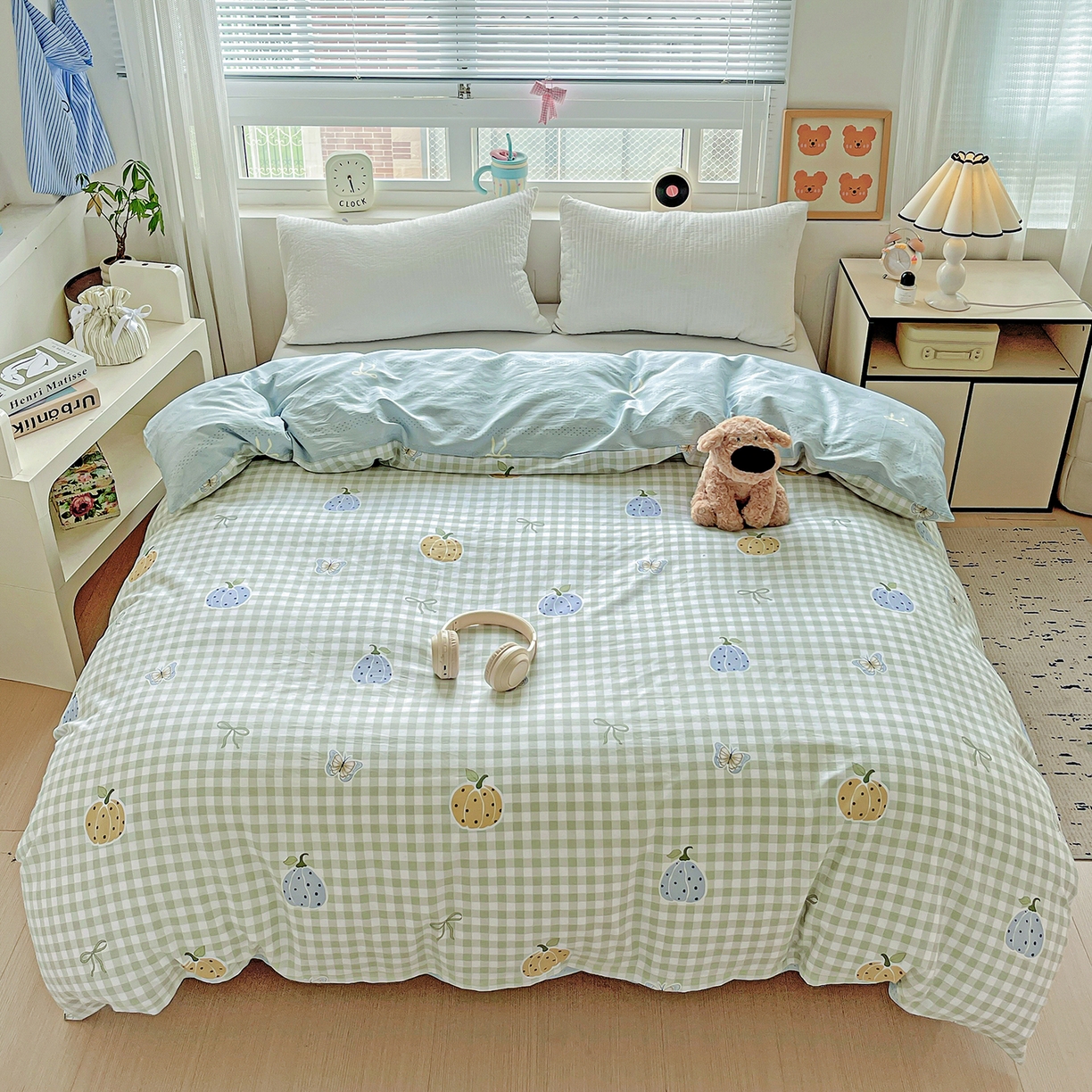 91家纺网 家纺一手货源 找家纺 恩泽家纺 2025新款加厚全棉纯棉印花系列被套单件-单被套 南瓜小贝