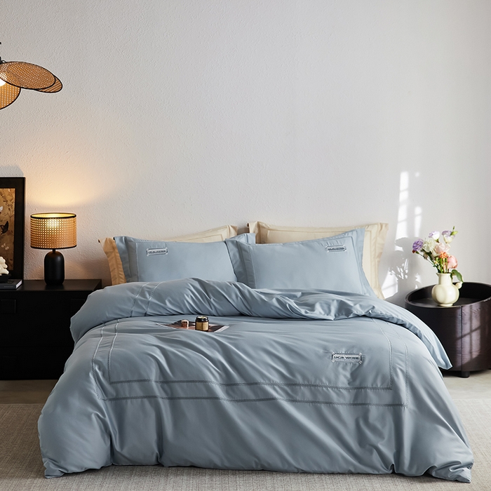 91家纺网 家纺一手货源 找家纺 千朵森 2025新款轻奢60长绒棉纯棉大版刺绣刺绣四件套-致简风华 致简风华-印象