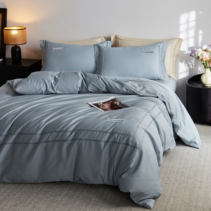 91家纺网 家纺一手货源 找家纺 千朵森 2025新款轻奢60长绒棉纯棉大版刺绣刺绣四件套-致简风华 致简风华-印象